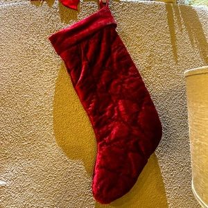 Potterybarn red quilted stocking